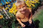 Child in garden